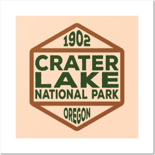 Crater Lake National Park badge Posters and Art